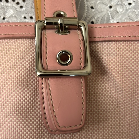 Coach #1841 Elegant Pink and Cream Tote Bag - Picture 7 of 8